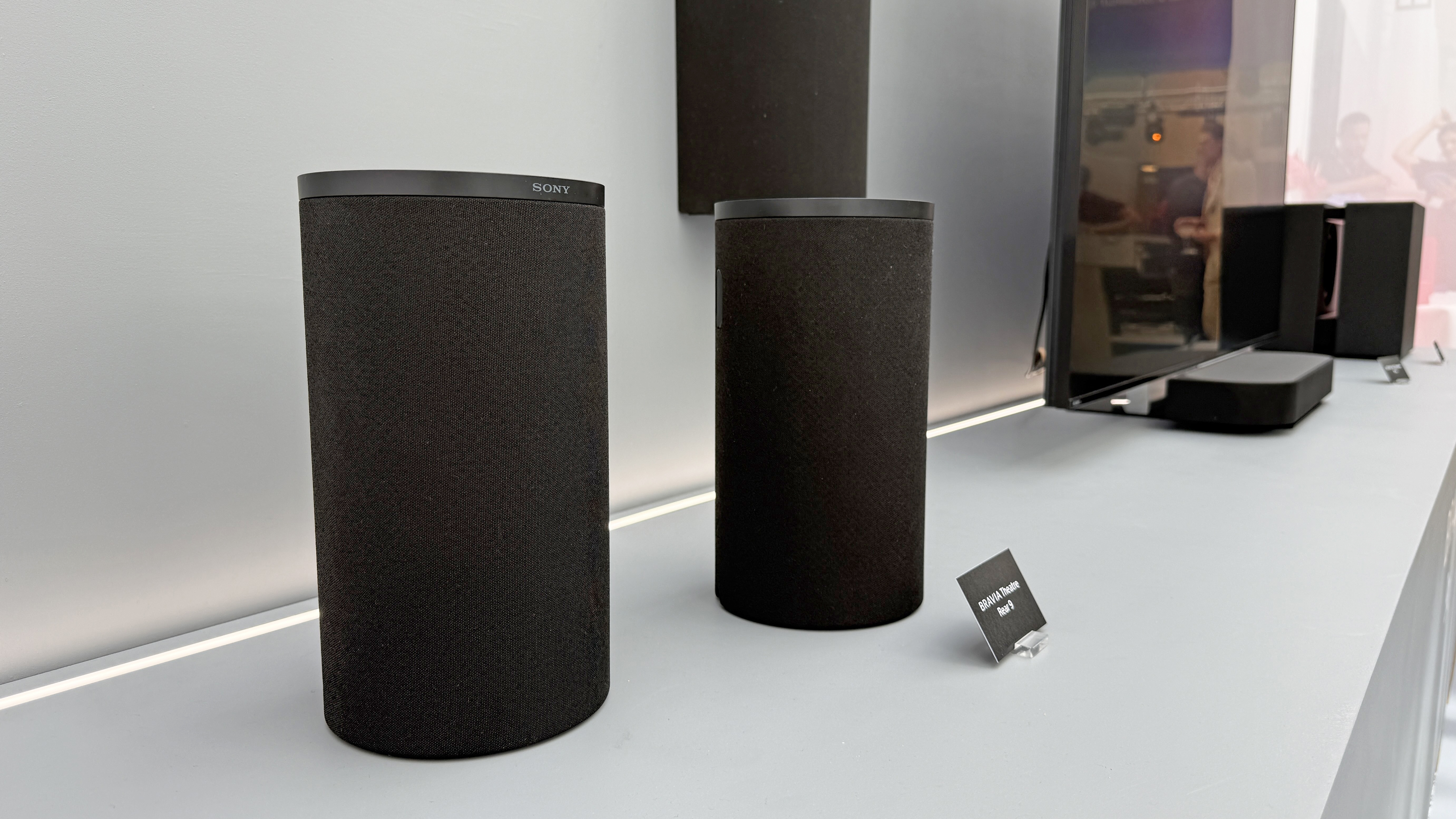 Sony Bravia Theater Rear 9 speakers showing off their round design