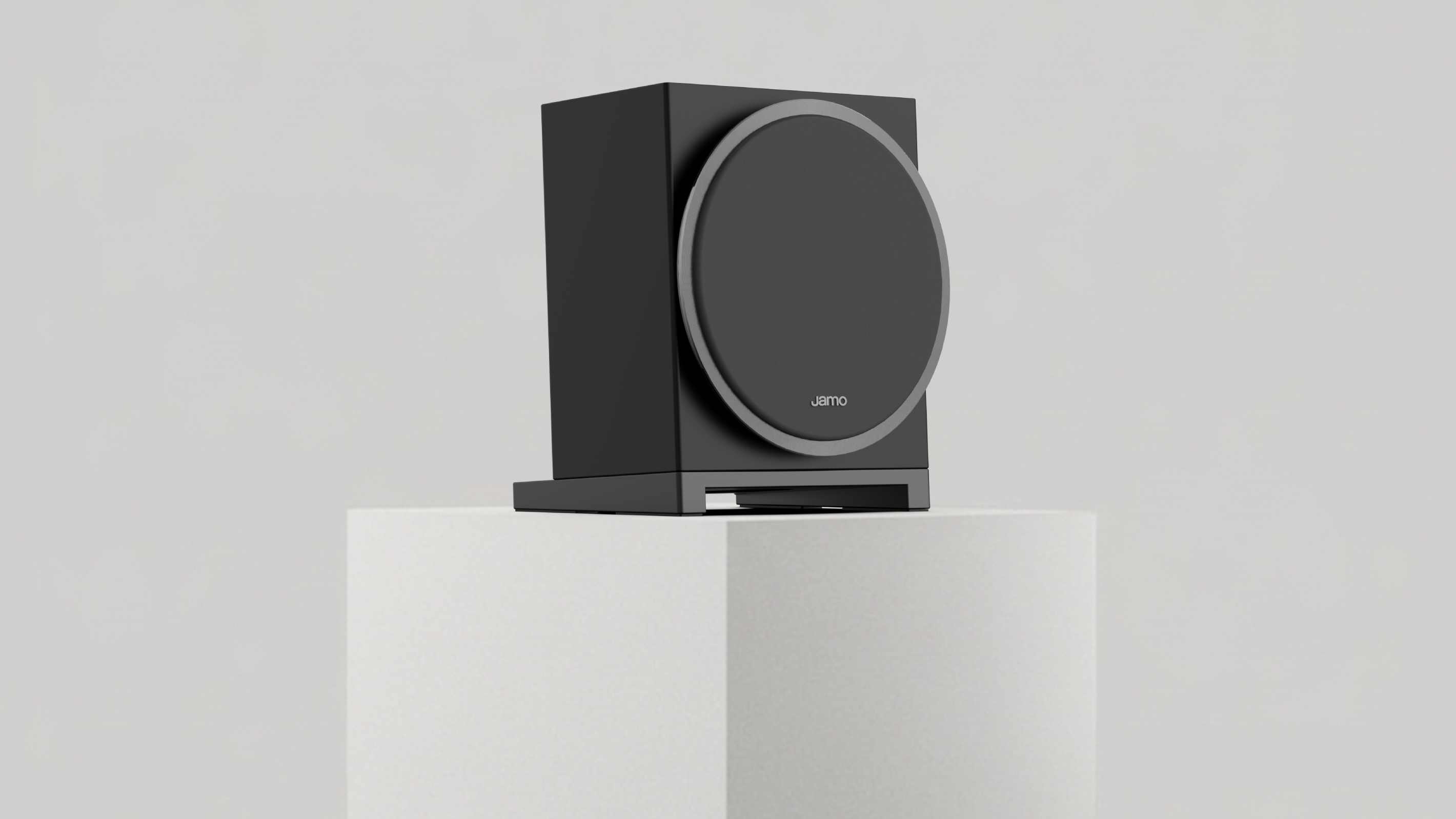 Jamo Concert Element 50 on a pedestal.