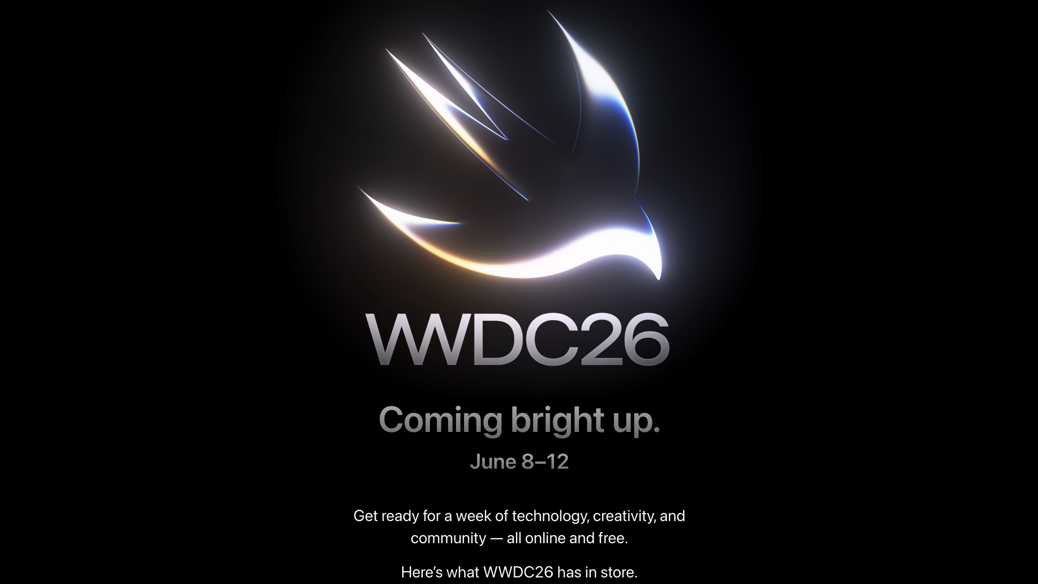 Apple WWDC 2026 Upcoming Bright Up Web Page