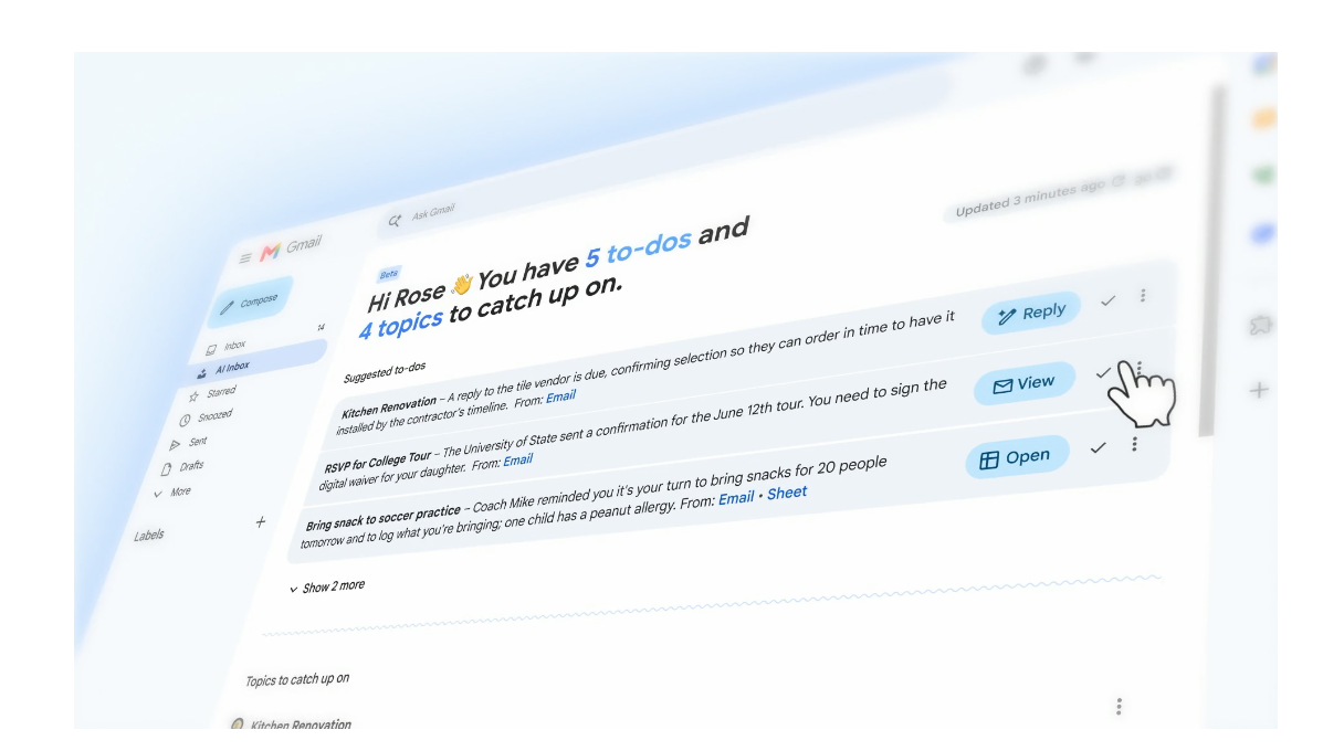 Google AI Inbox for Gmail at Google I/O 2026