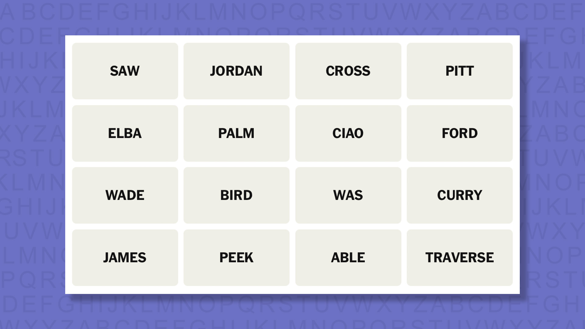 NEW Connections tip for game 1069 on a purple background