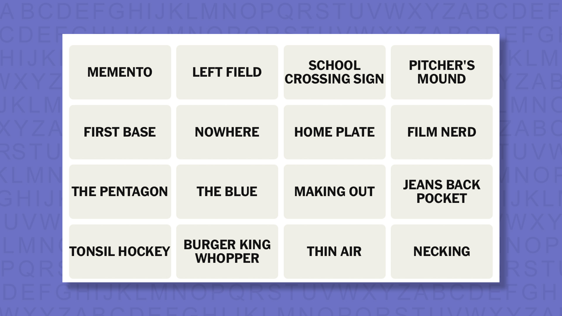 NEW Connections tip for game 1062 on a purple background
