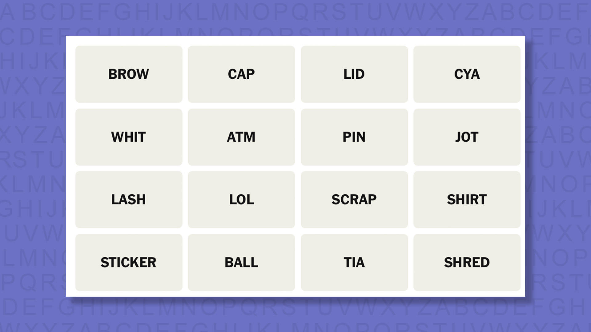 NEW Connections tip for game 1079 on a purple background