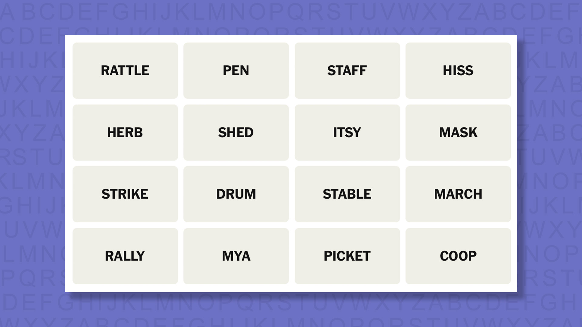 NEW Connections tip for game 1078 on a purple background