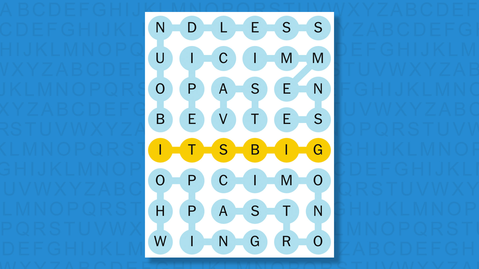 NYT Strands answer for game 810 on a blue background