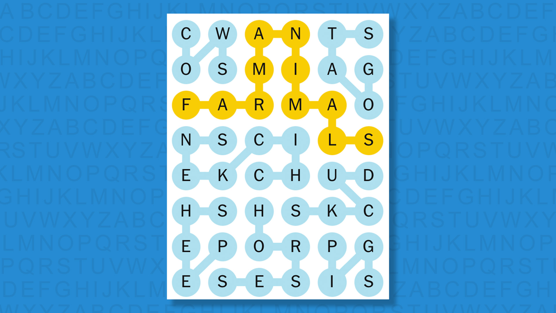 NYT Strands answer for game 817 on a blue background