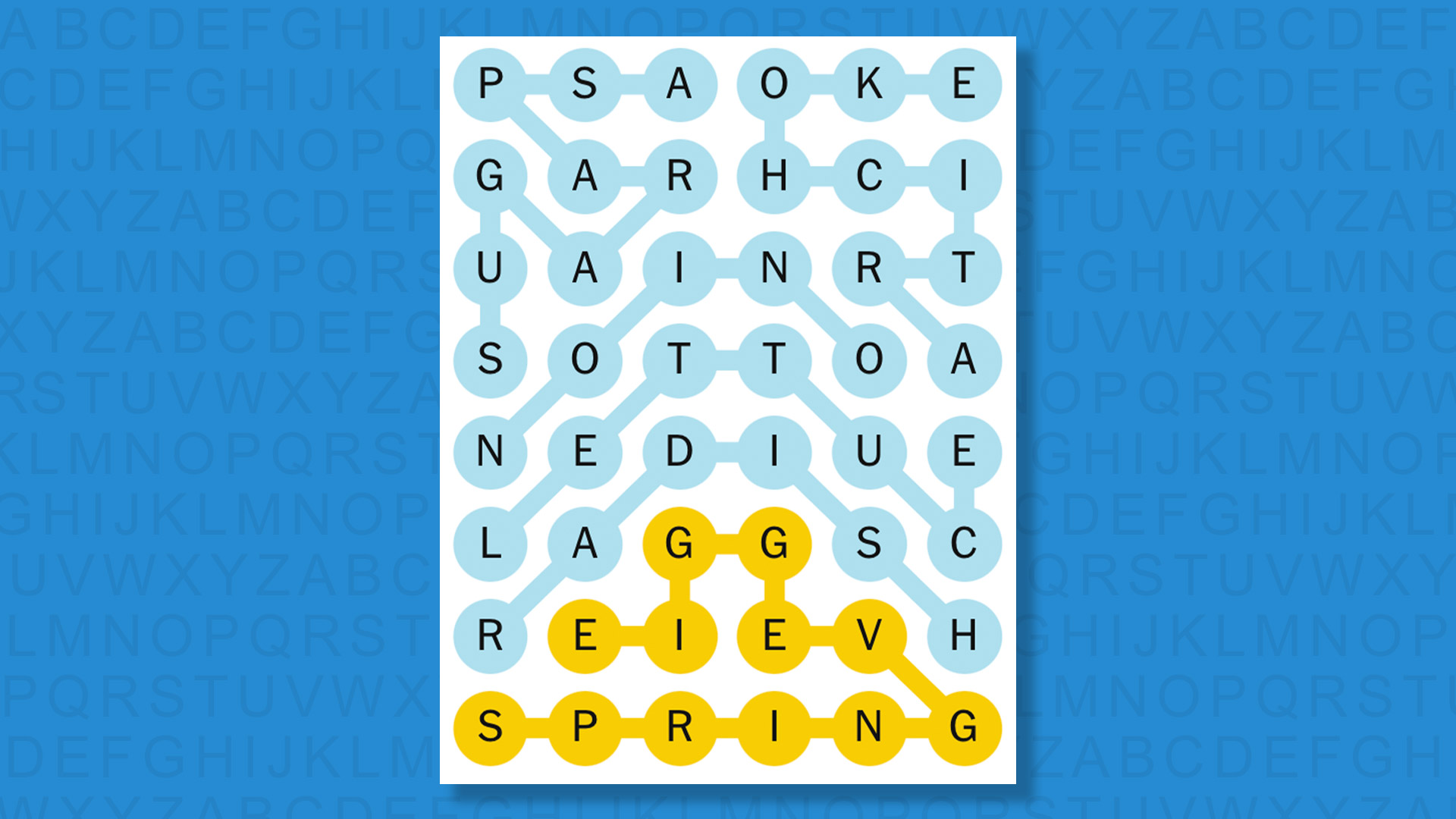 NYT Strands answer for game 797 on a blue background