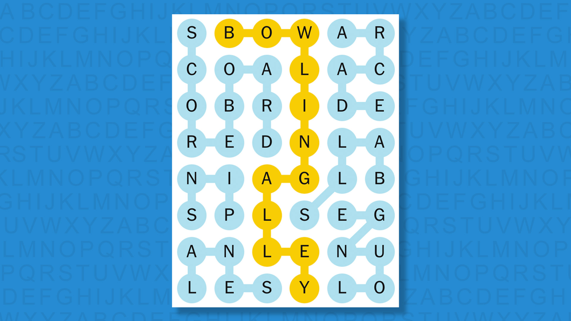 NYT Strands answer for game 805 on a blue background