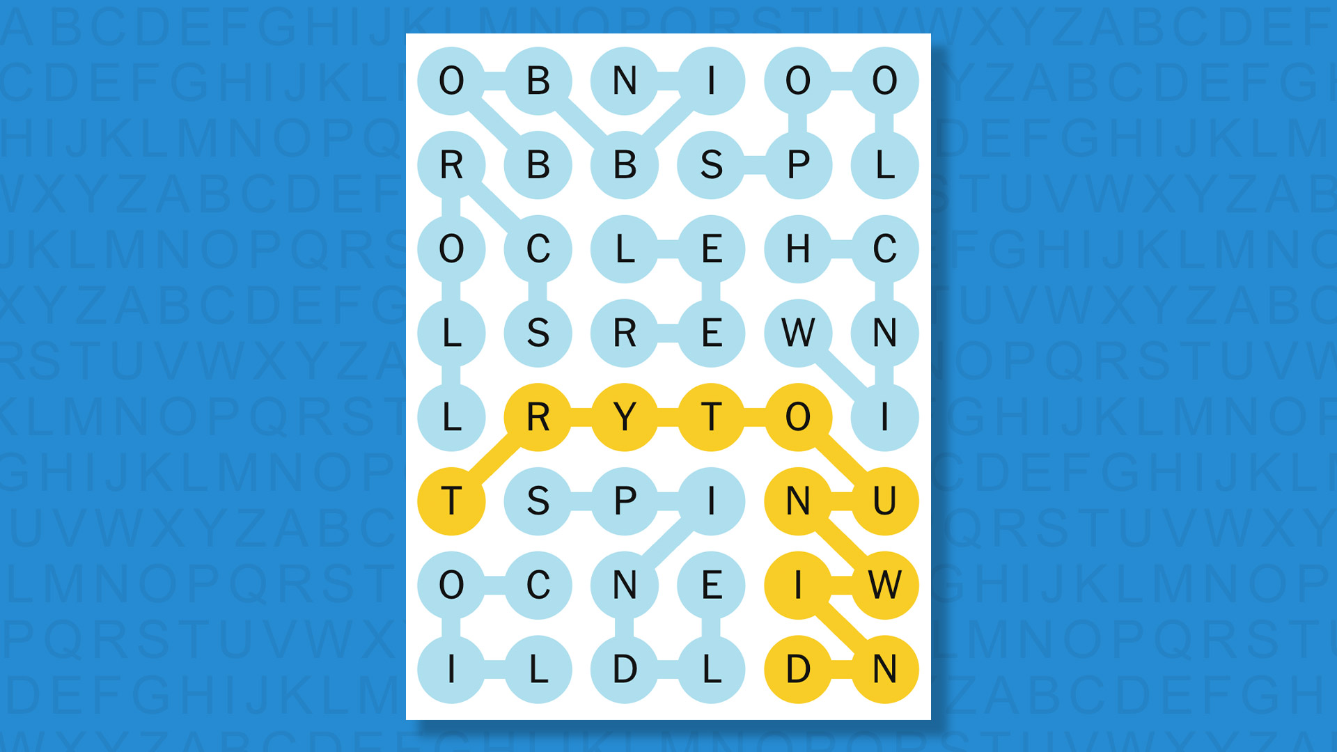 NEW Strands answer for game 812 on a blue background