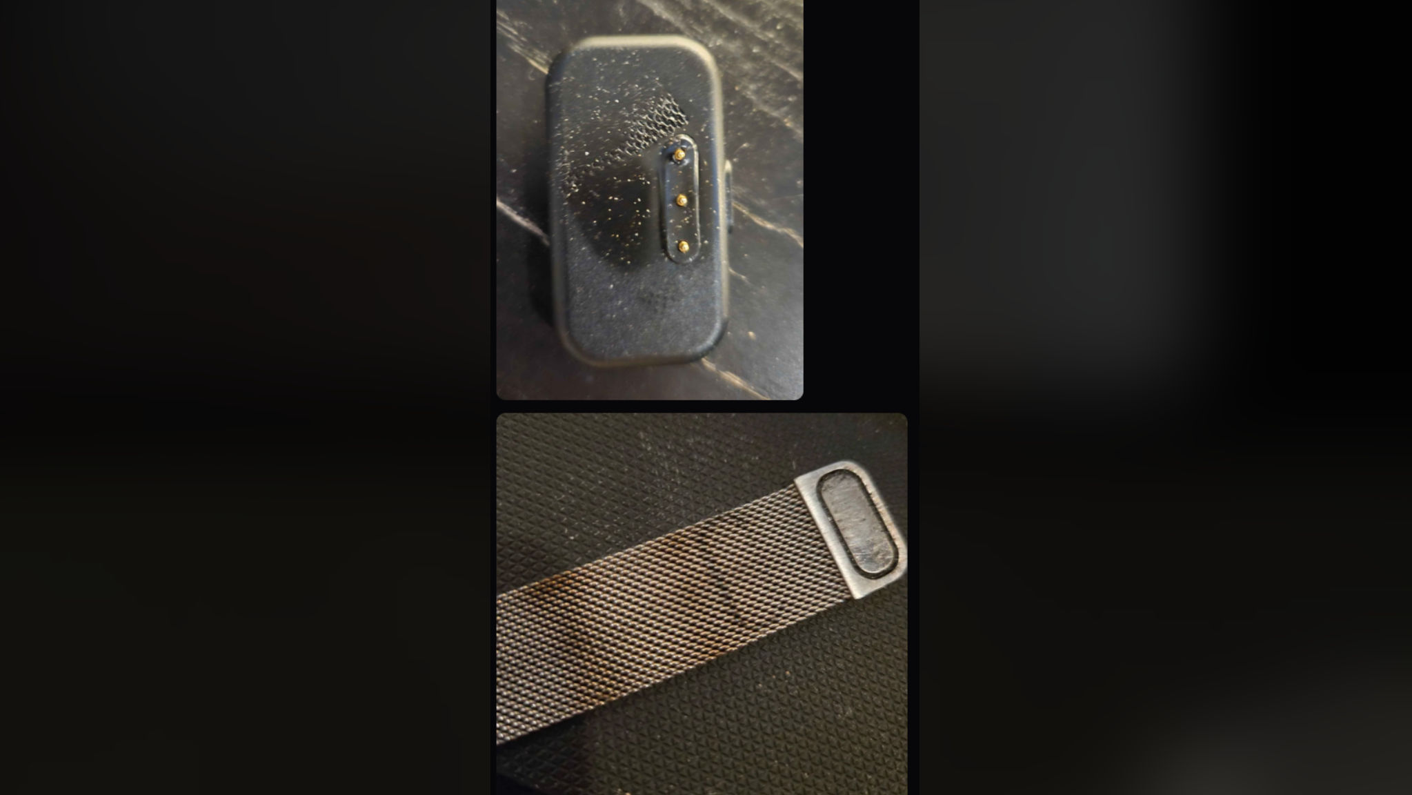 Redditor photo of burns on Steam Controller charger and watch strap