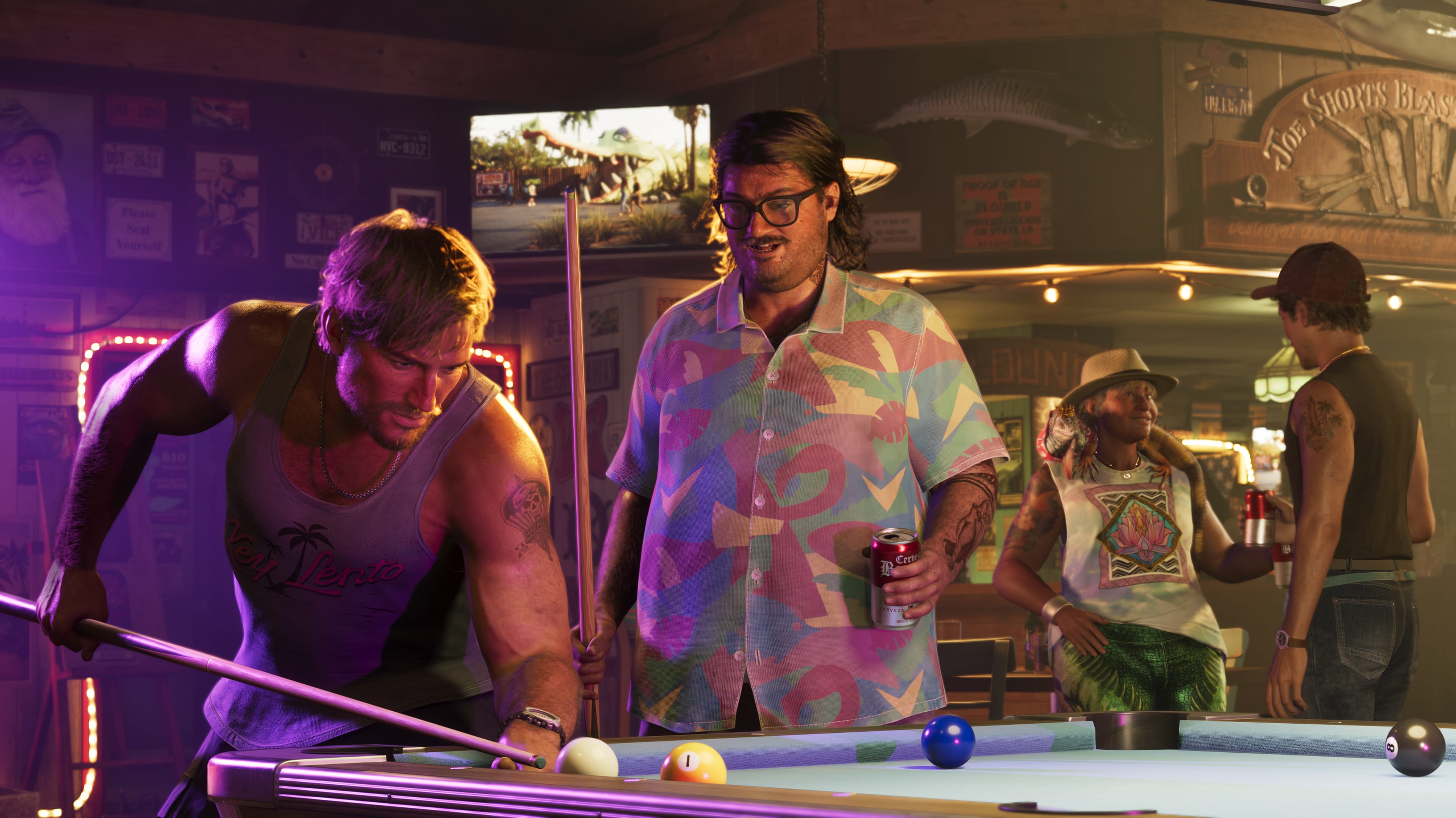 Jason Duval at a pool table in GTA 6