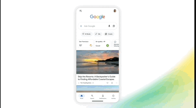 Google Intelligent search field
