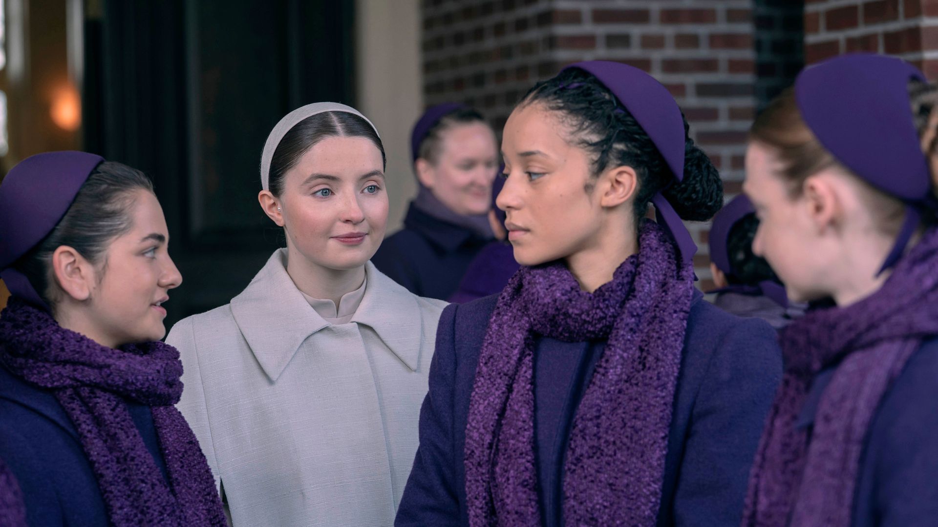 The plum girls and Daisy look at Agnes