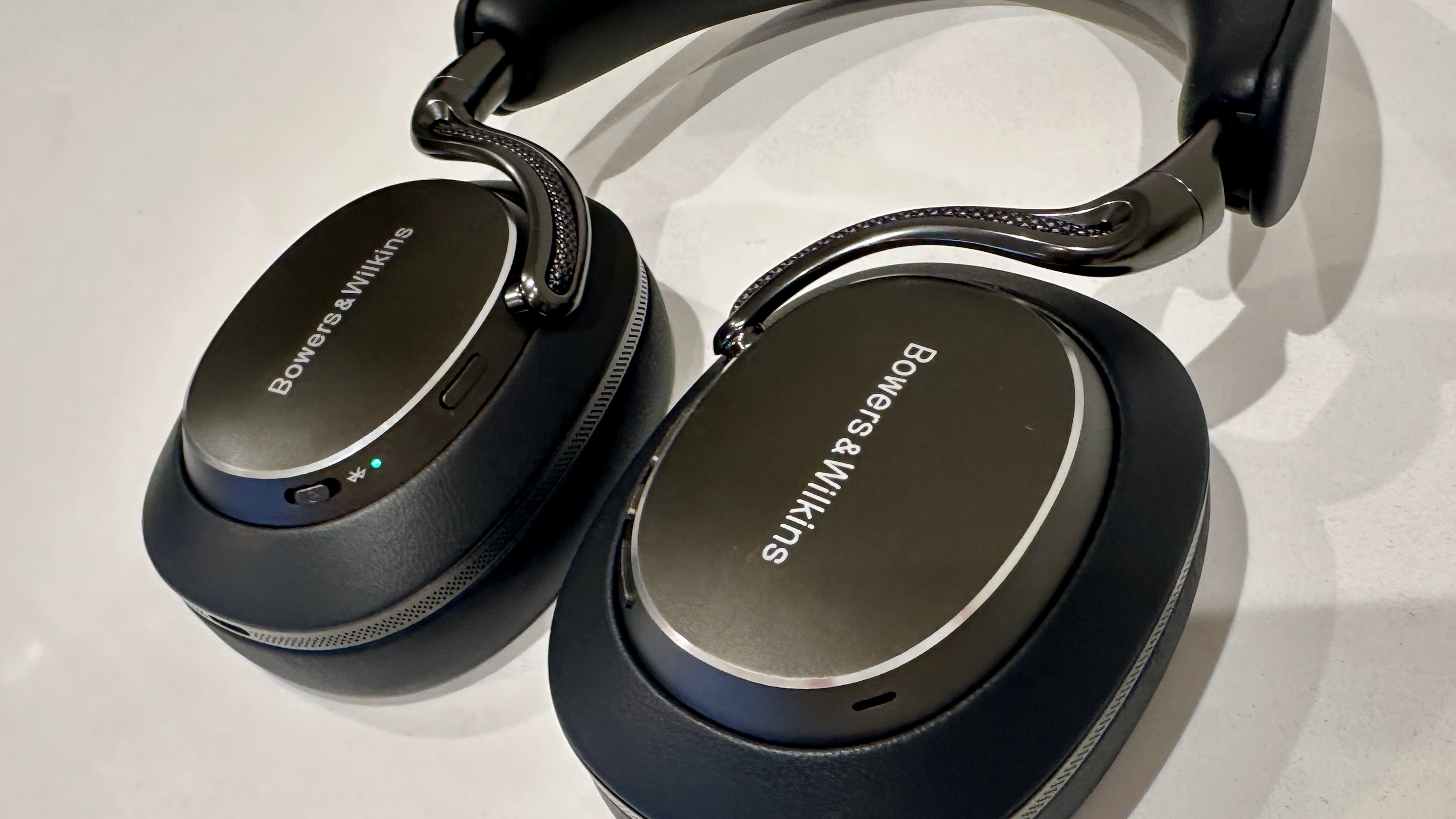 Bowers & Wilkins Px8 S2 over-ear ANC headphones on a white surface