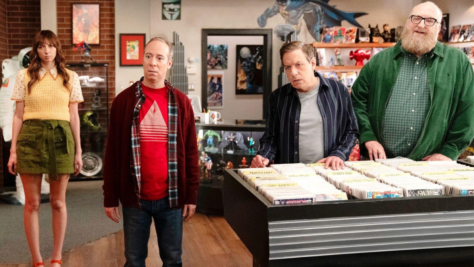 The gang looks at something off screen