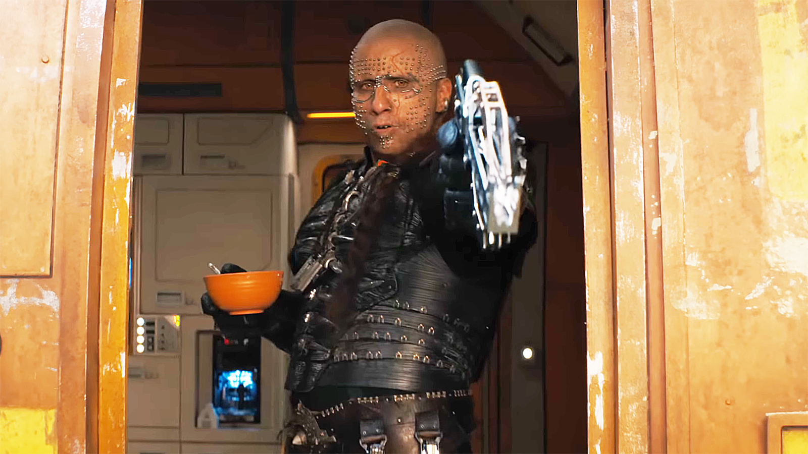 Krem fired a bolt from his crossbow while standing in a spaceship in Supergirl