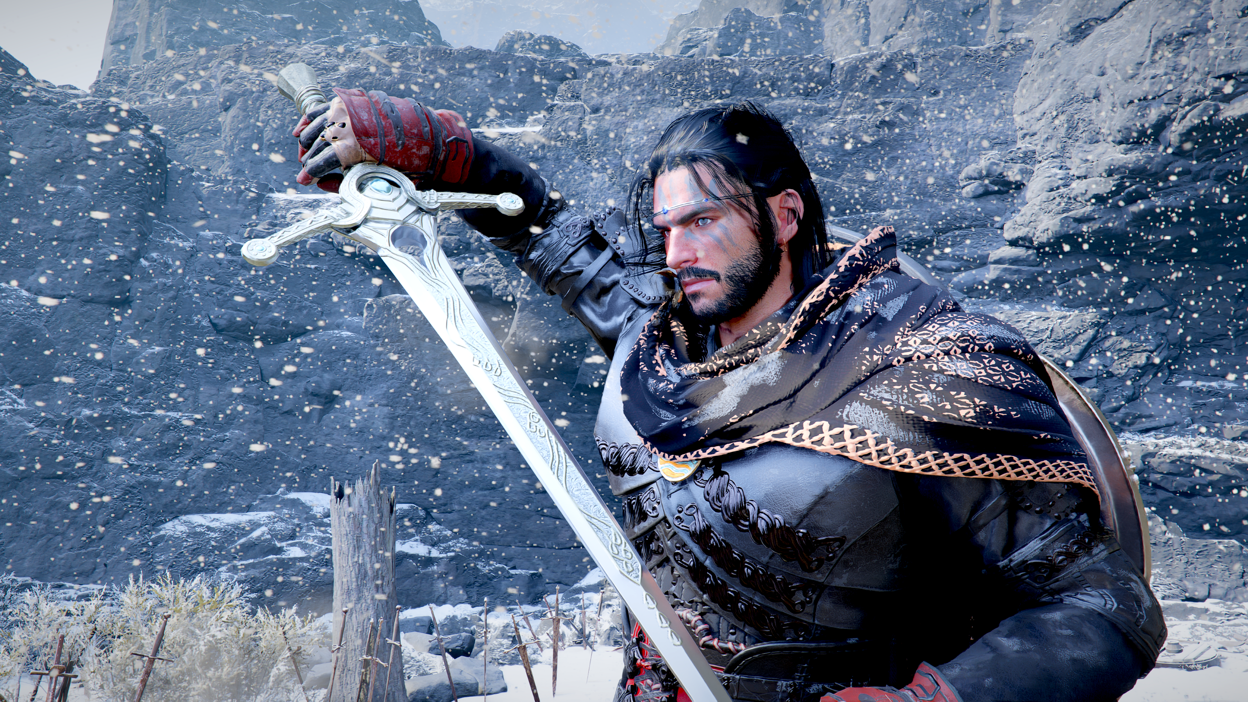 Kliff MacDuff sheathed sword in Crimson Desert