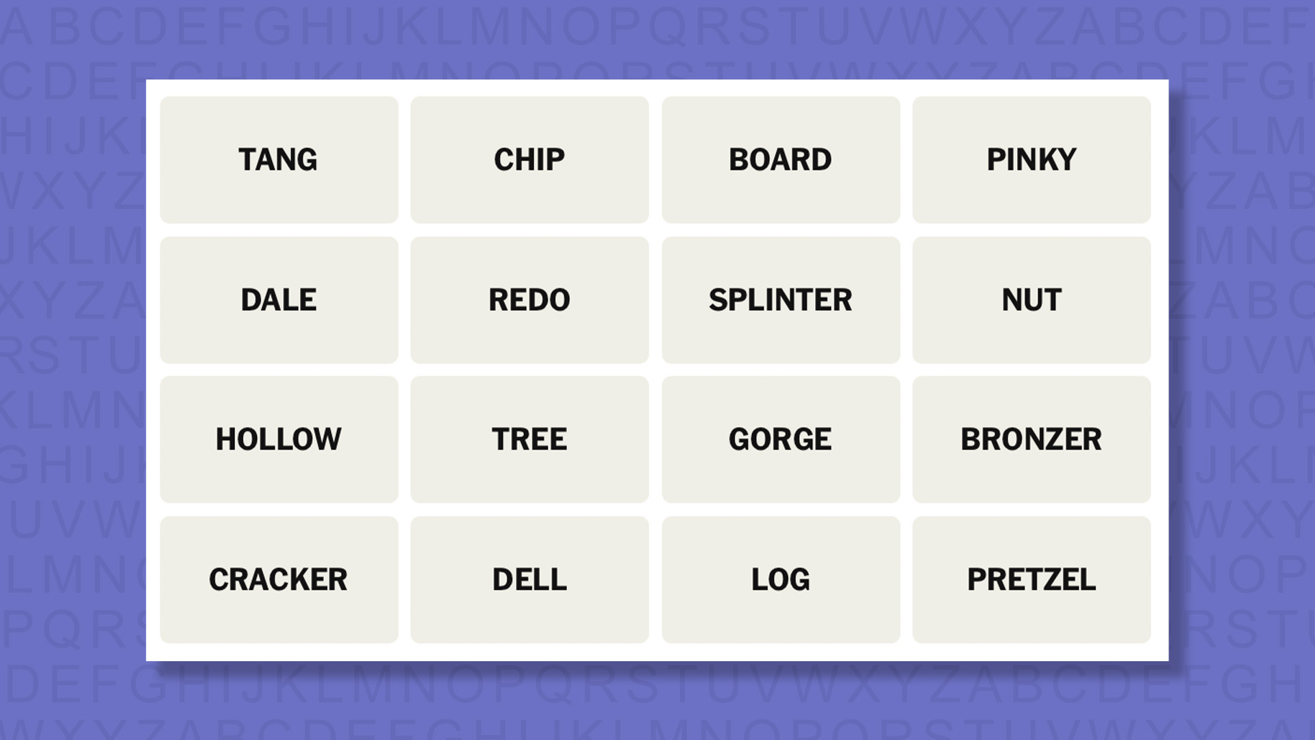 NEW Connections tip for game 1111 on a purple background