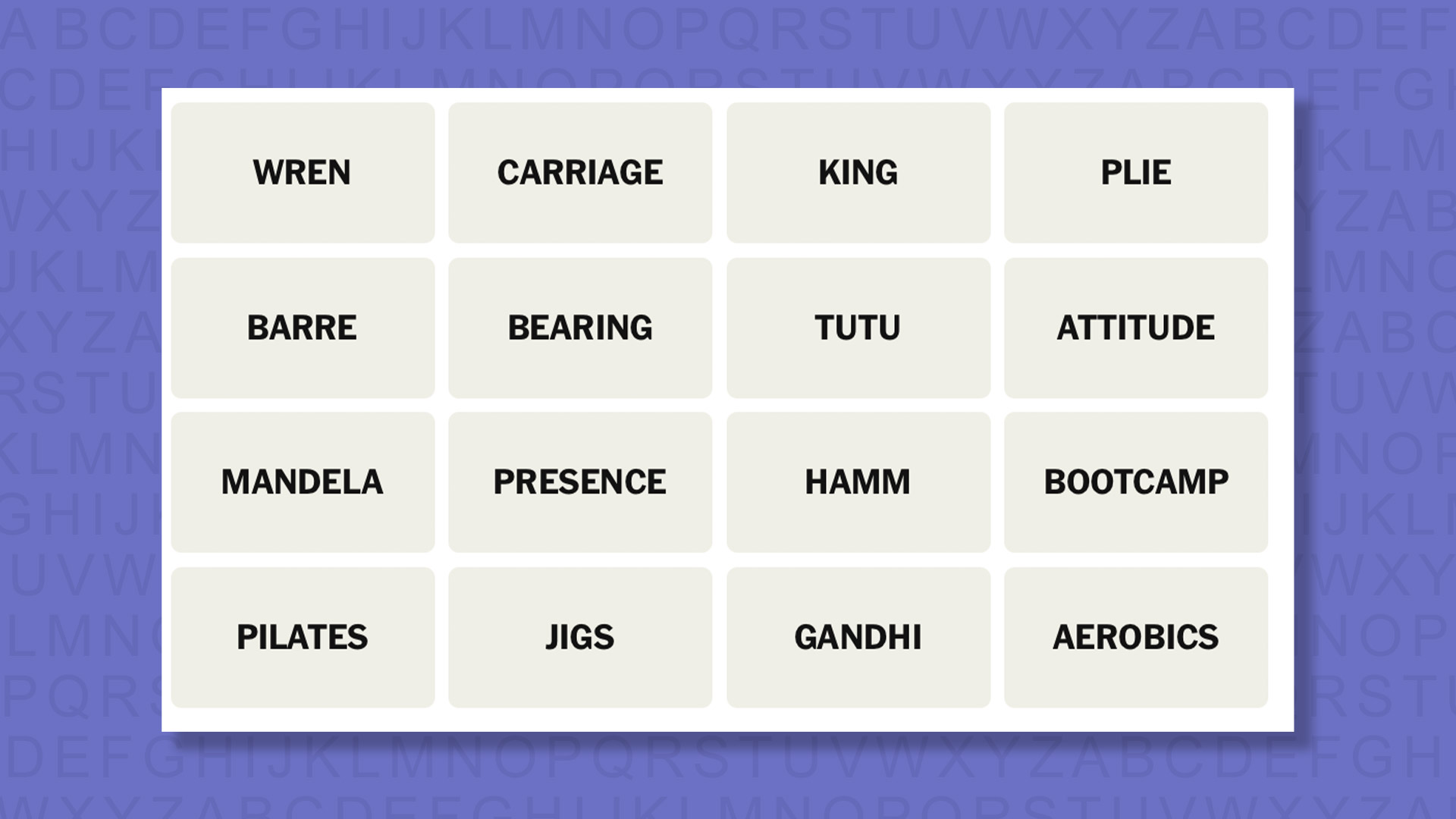 NEW Connections tip for game 1103 on a purple background