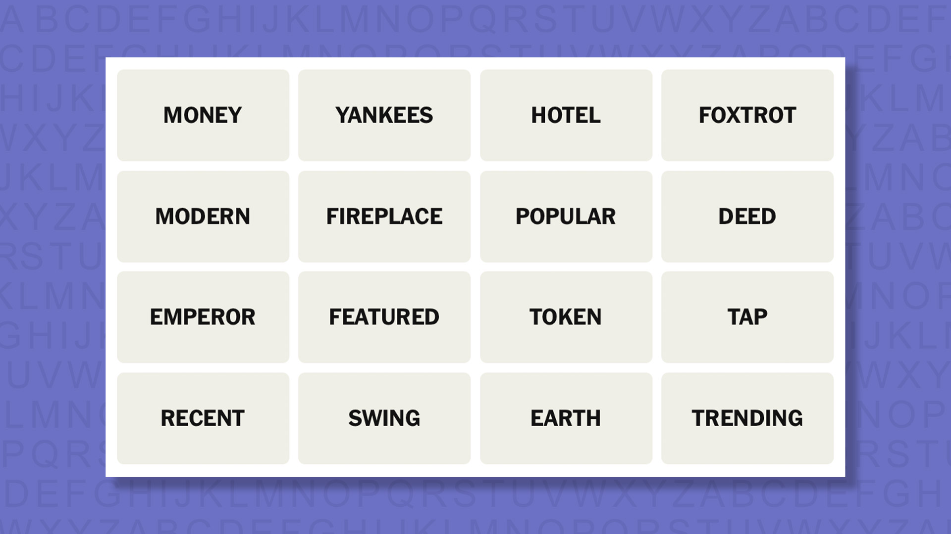 NEW Connections tip for game 1108 on a purple background