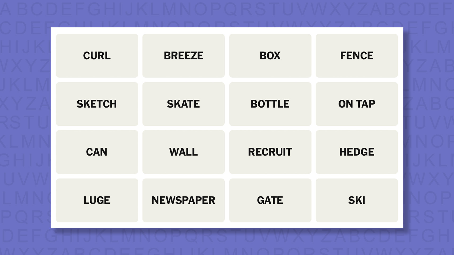 NEW Connections tip for game #1115 on a purple background