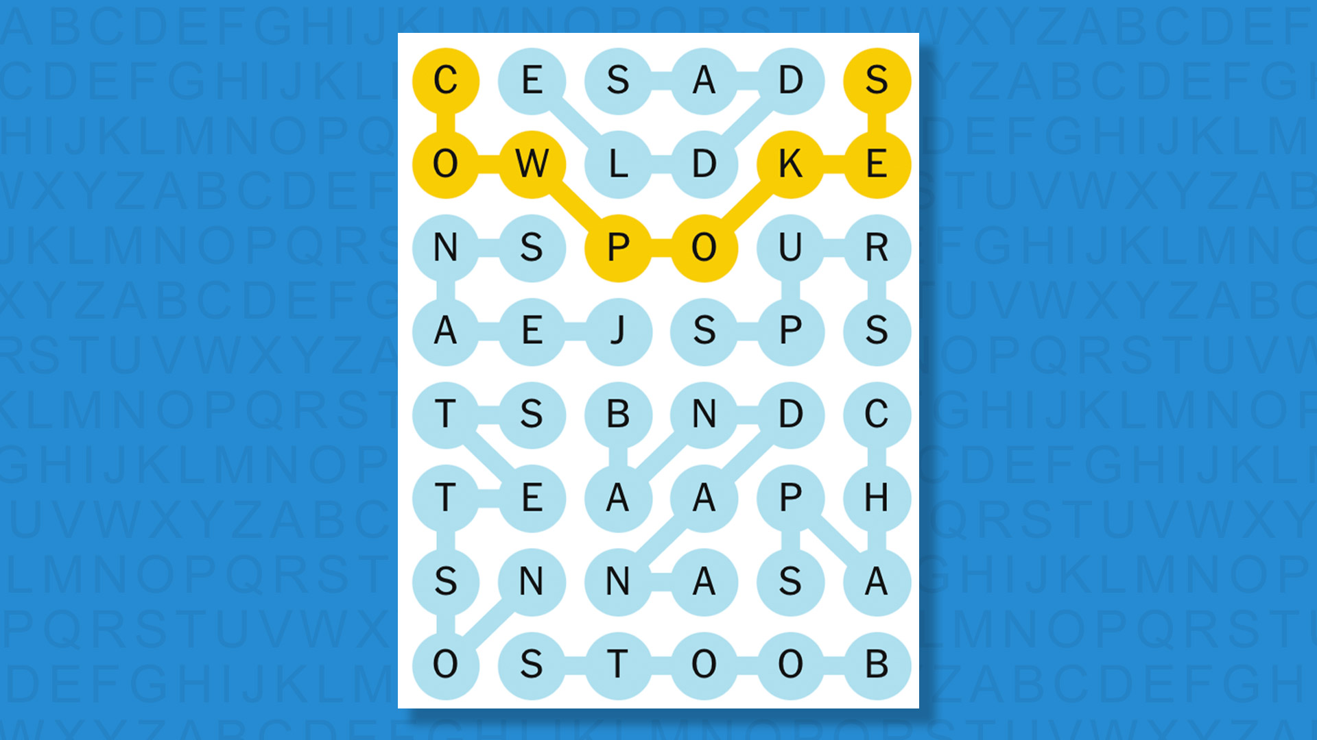NYT Strands answer for game 838 on a blue background