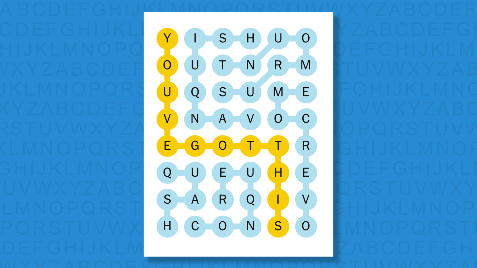 NEW Strands answer for game 834 on a blue background