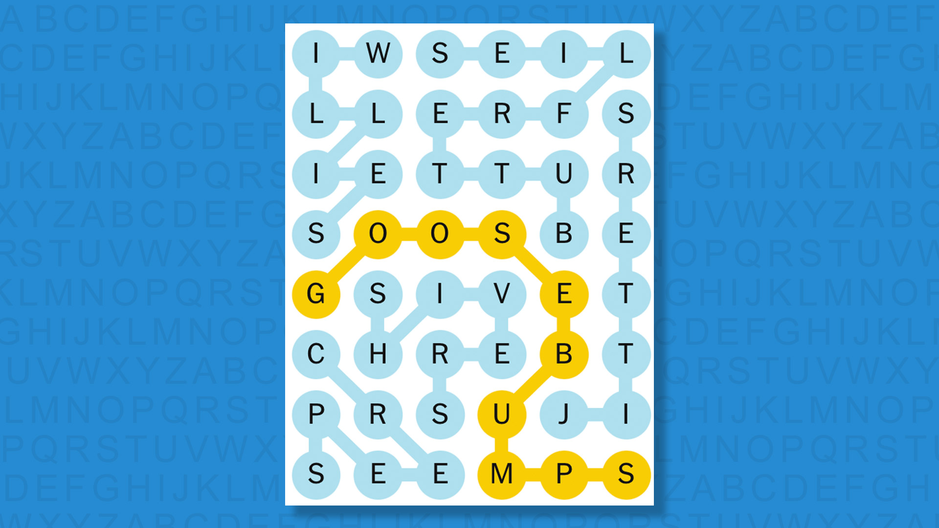 NYT Strands answer for game 841 on a blue background