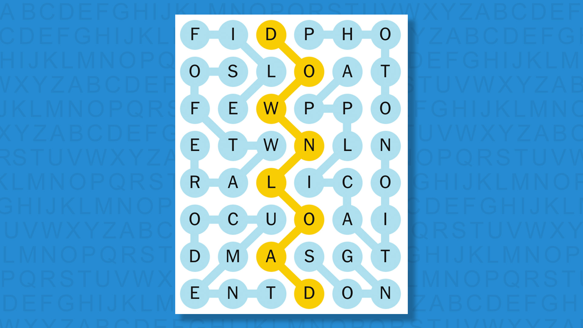 NEW Strands answer for game 829 on a blue background