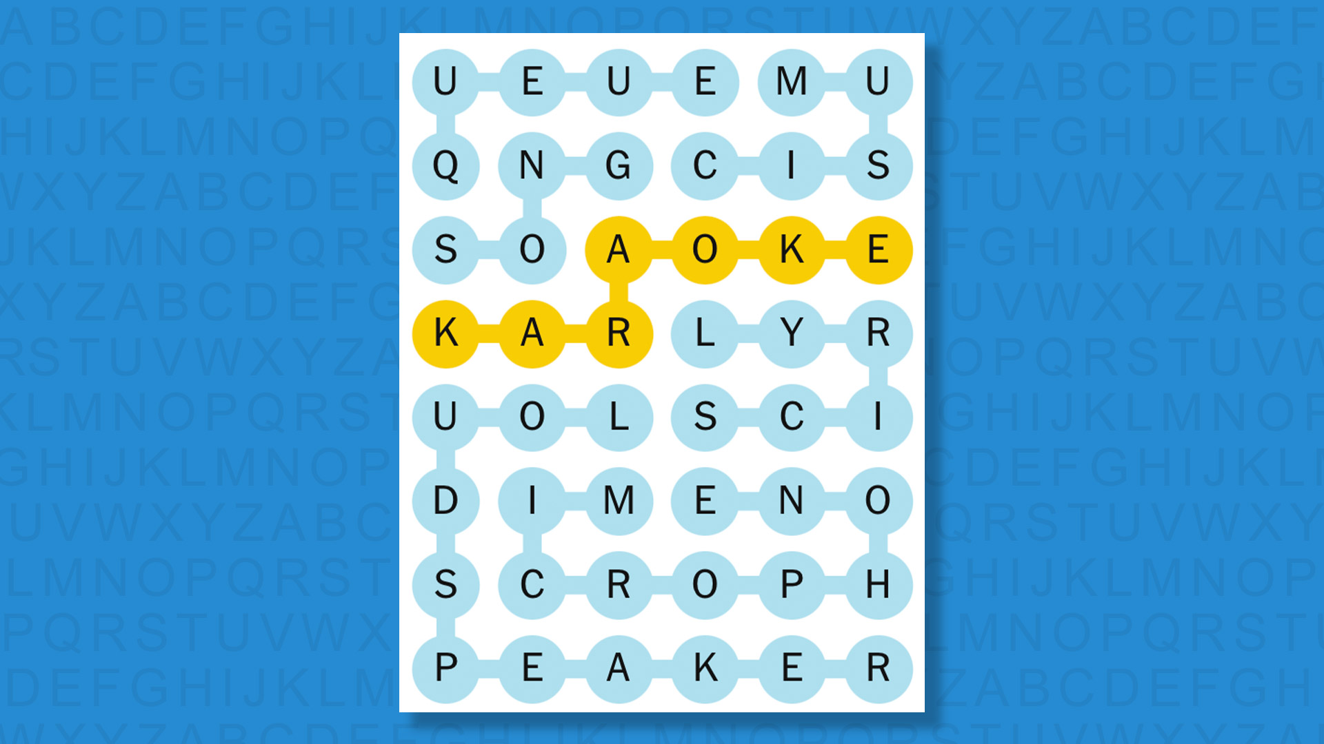 NYT Strands answer for game 832 on a blue background