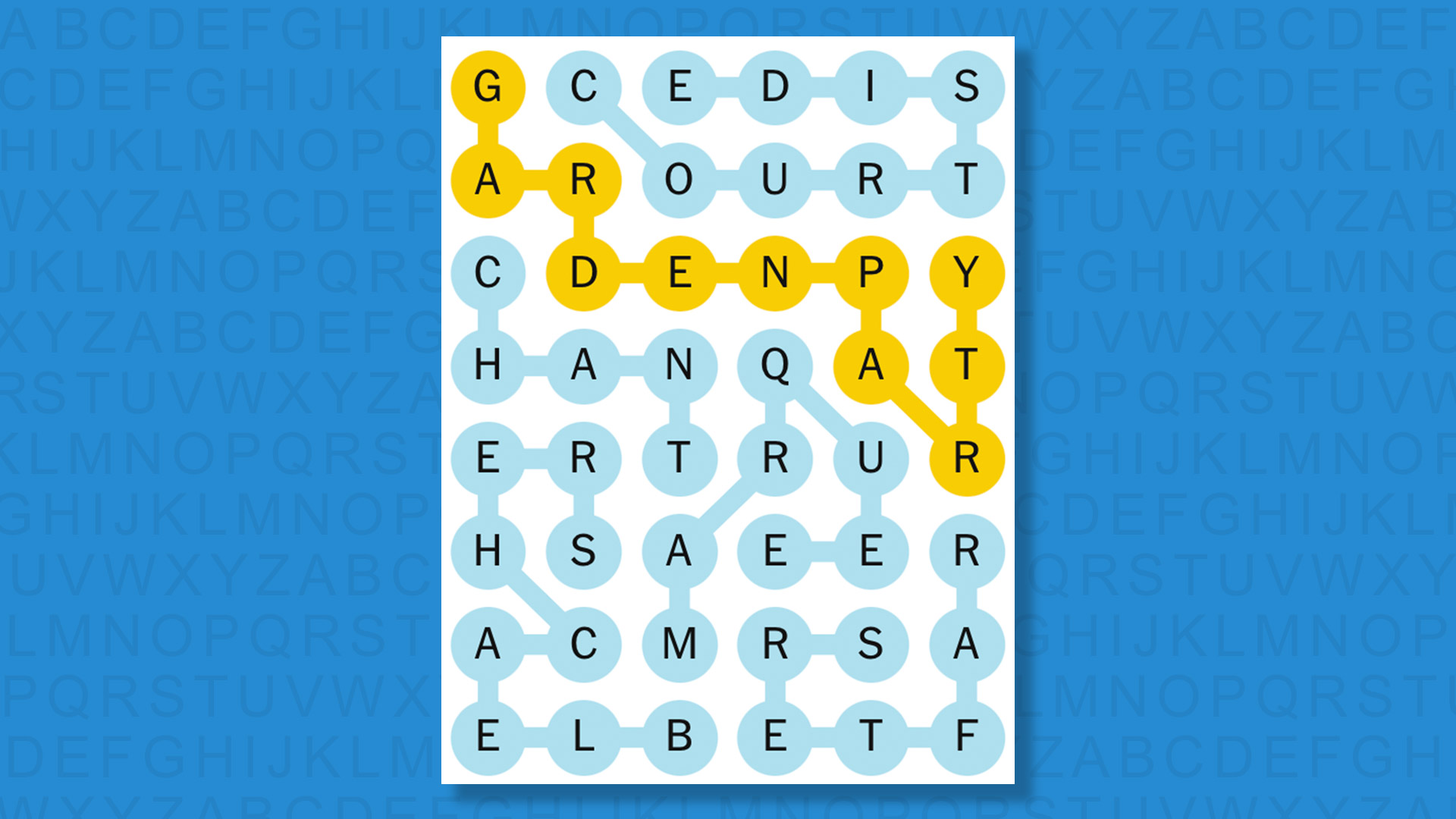 NEW Strands answer for game 839 on a blue background