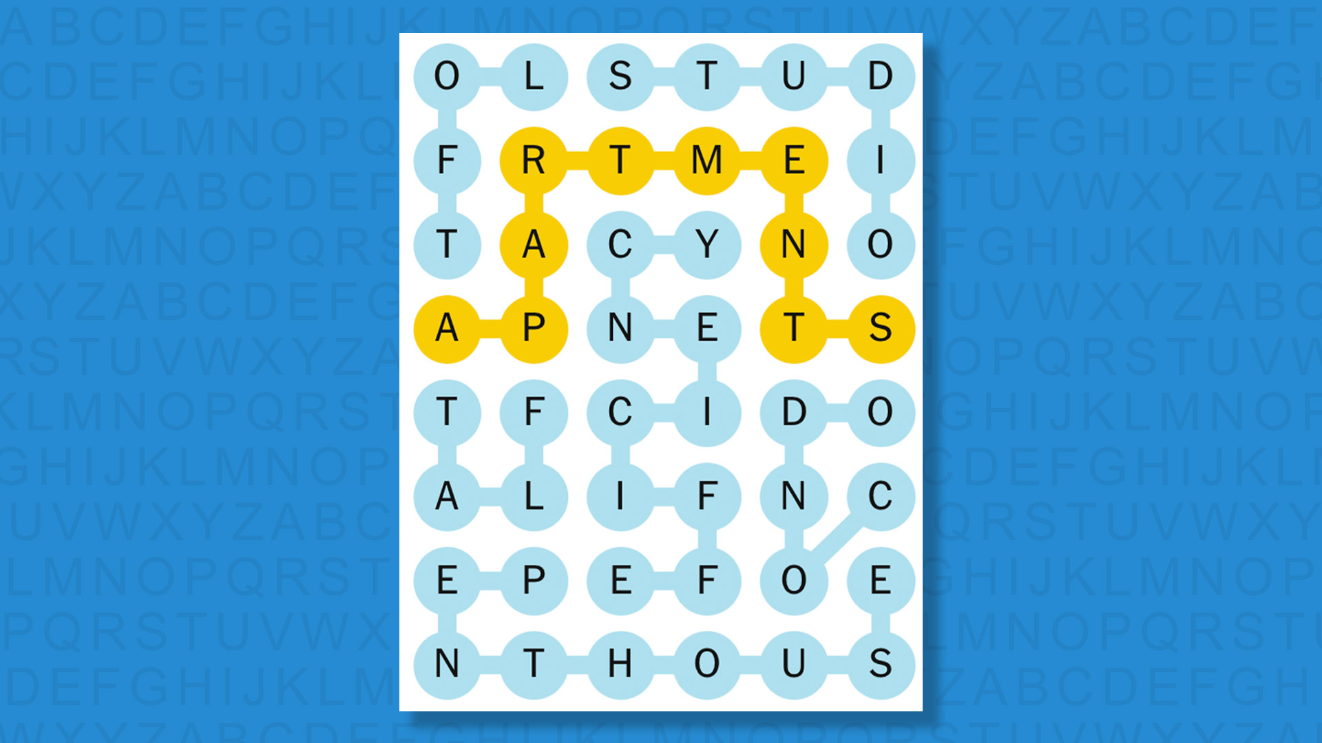 NYT Strands answer for game 846 on a blue background