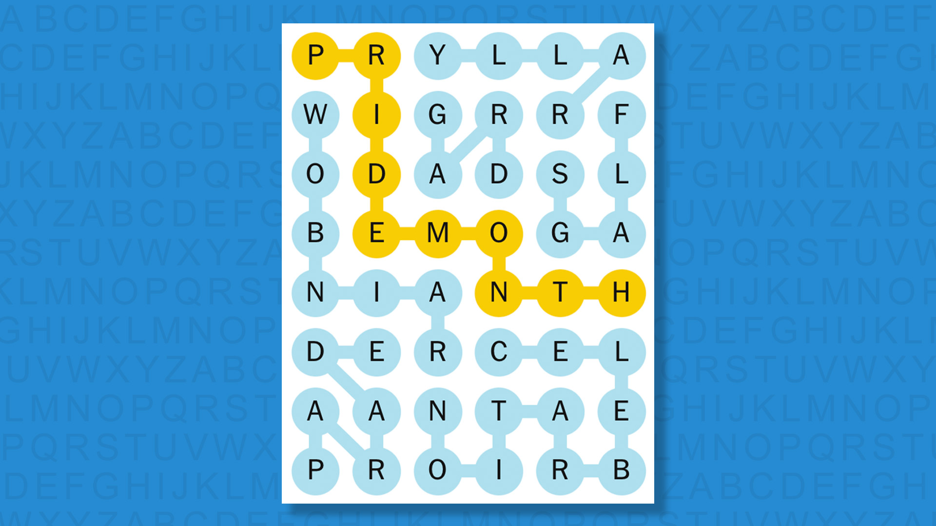 NYT Strands answer for game 847 on a blue background