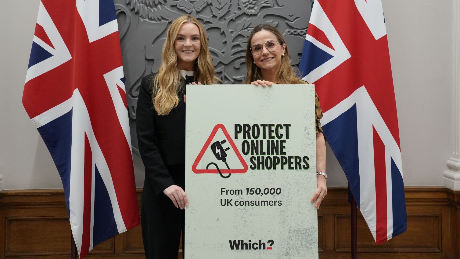 MP Kate Dearden (left) and Rocio Concha, who? Protect Online Shoppers Petition