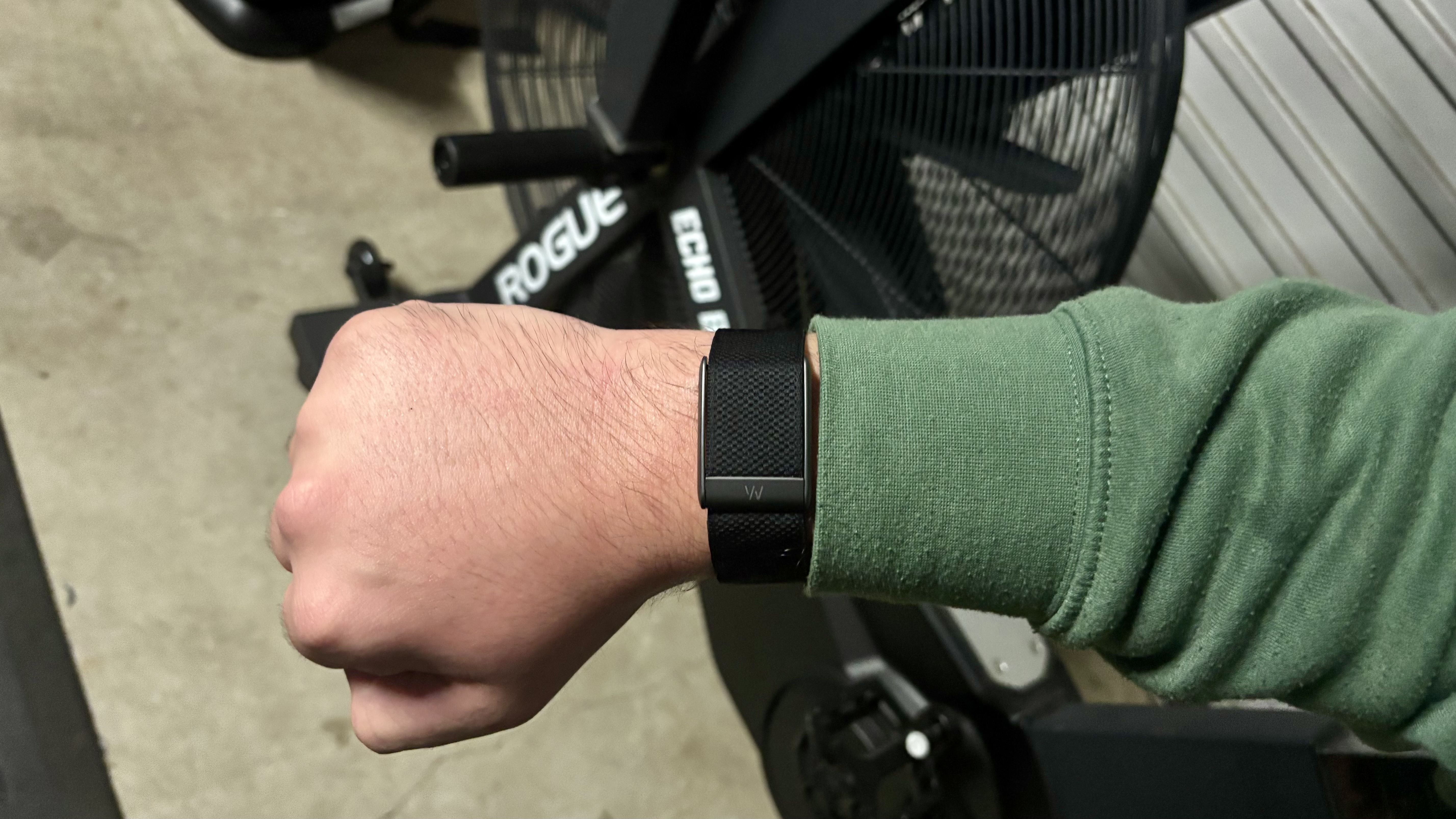 Whoop 5.0 Band in the middle of training