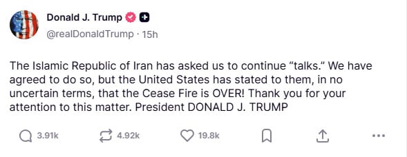 Iran says it kept its word on ceasefire as Trump declares ceasefire over