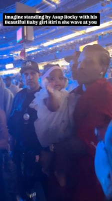 Rihanna's daughter Rocki at Jay-Z concert