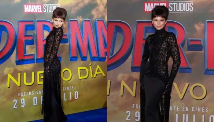 Tom Holland can't take his eyes off Zendaya at the 'Spider-Man' event