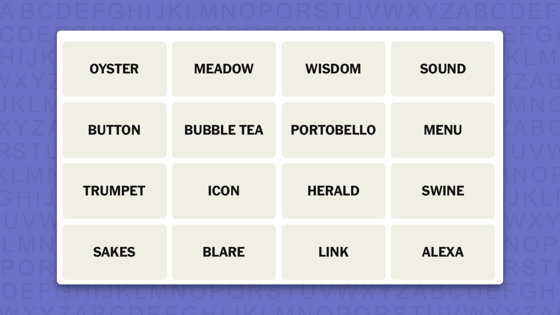 NEW Connections tip for game 1135 on a purple background