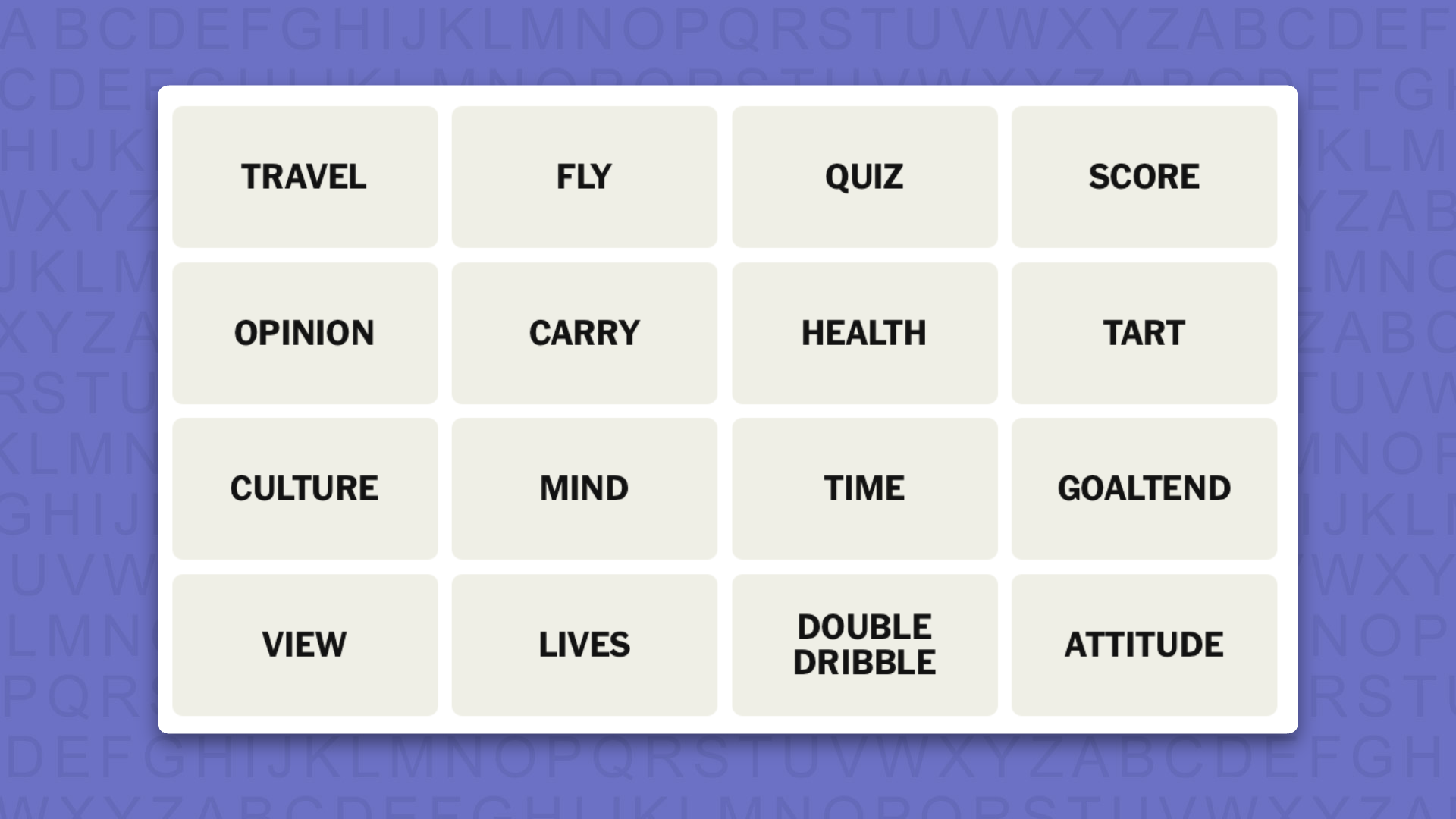 NYT Connections answers for game 1133 on a purple background