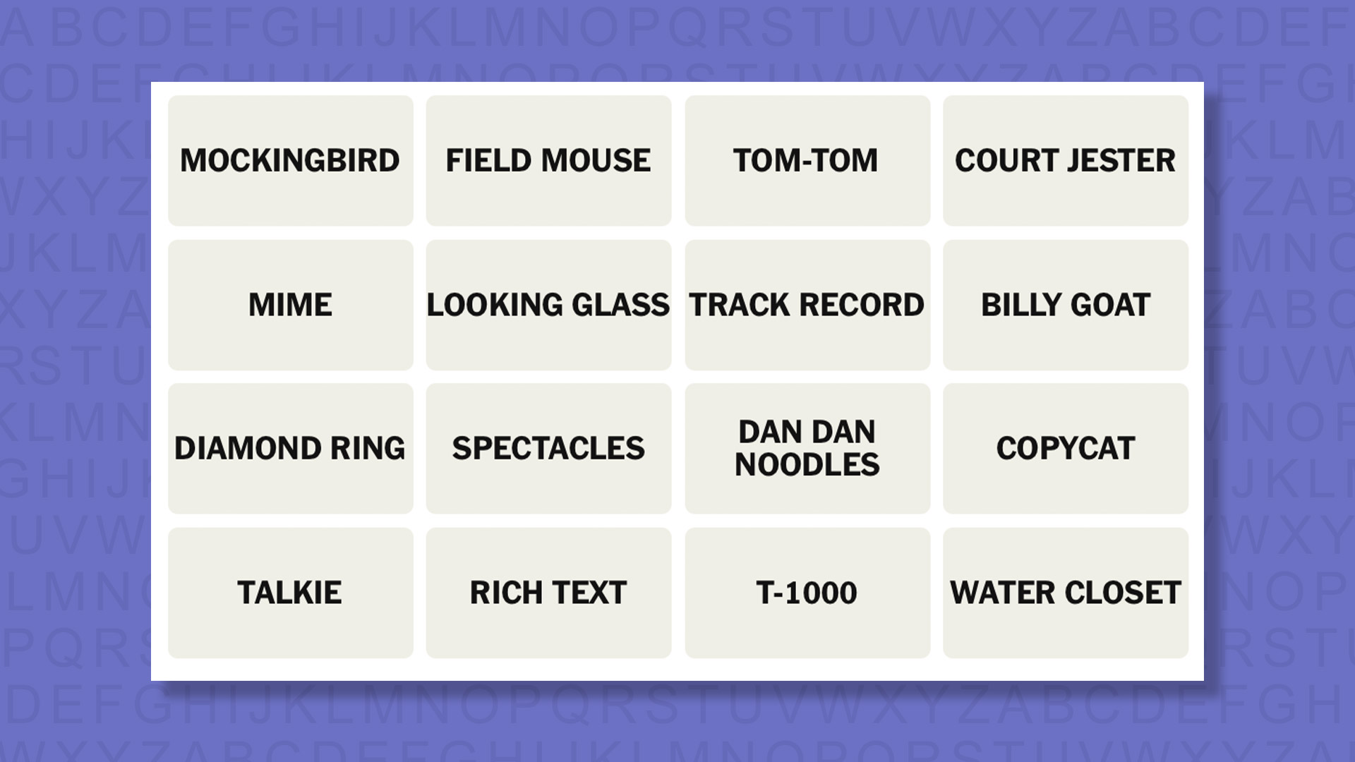 NEW Connections tip for game #1117 on a purple background