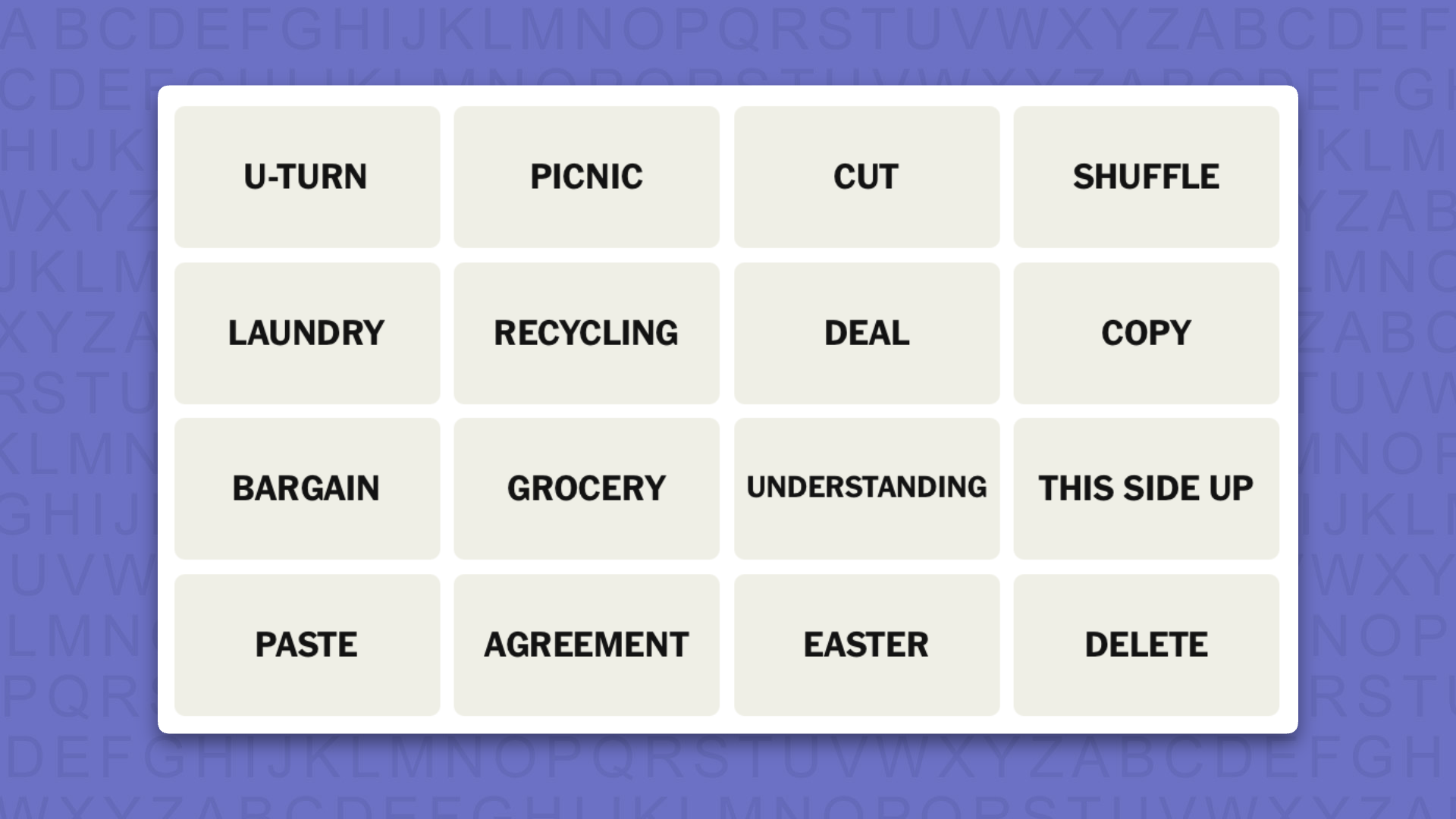 NEW Connections tip for game 1129 on a purple background