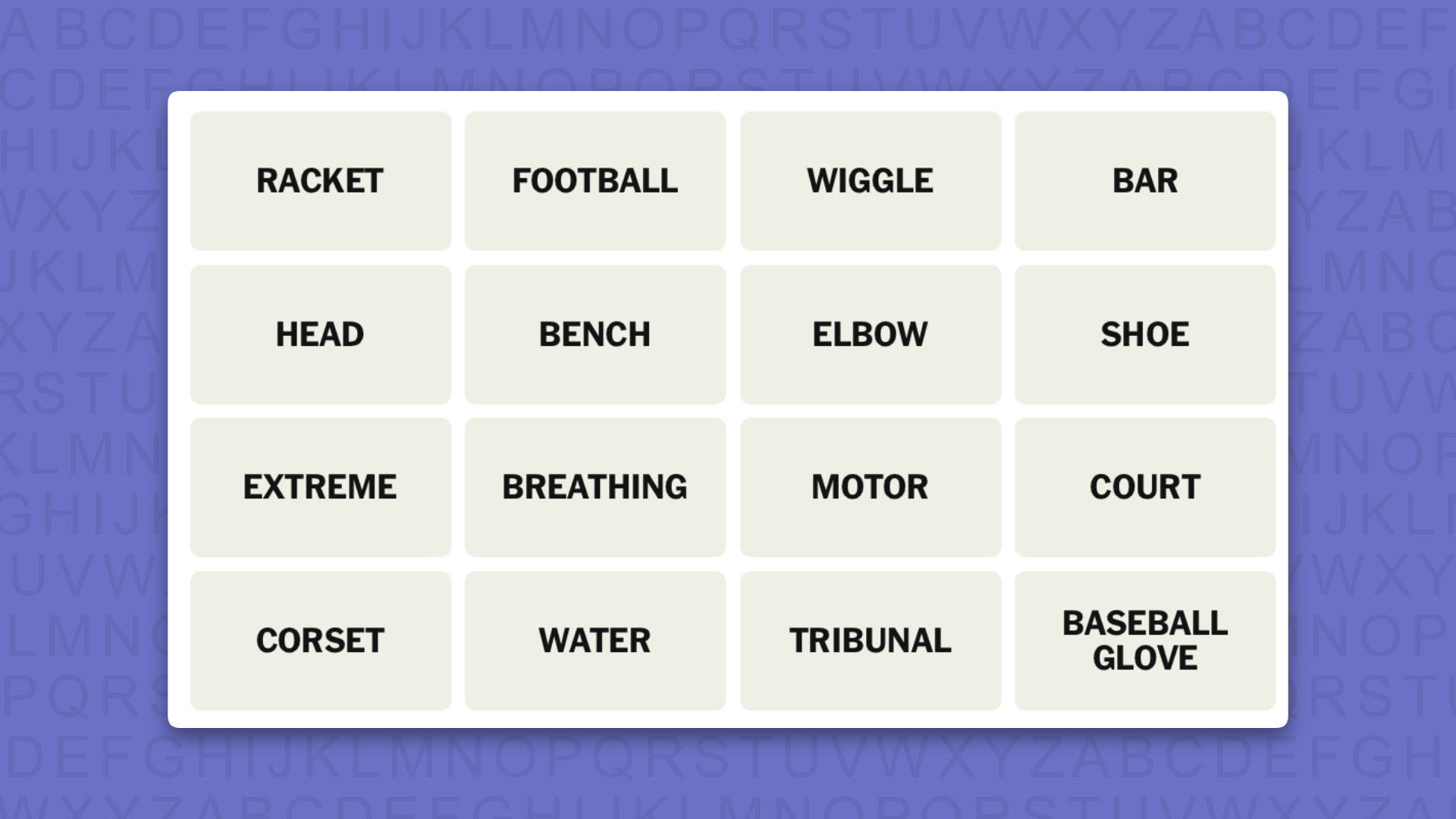 NEW Connections tip for game 1130 on a purple background