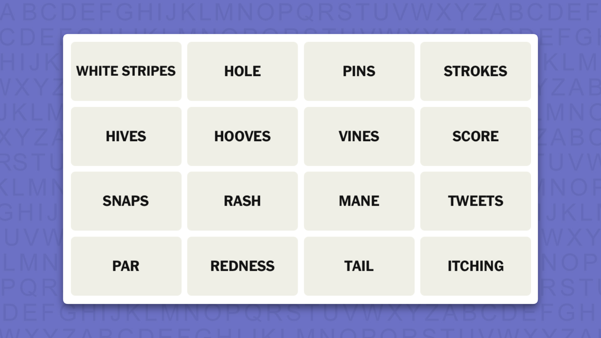NEW Connections tip for game 1137 on a purple background
