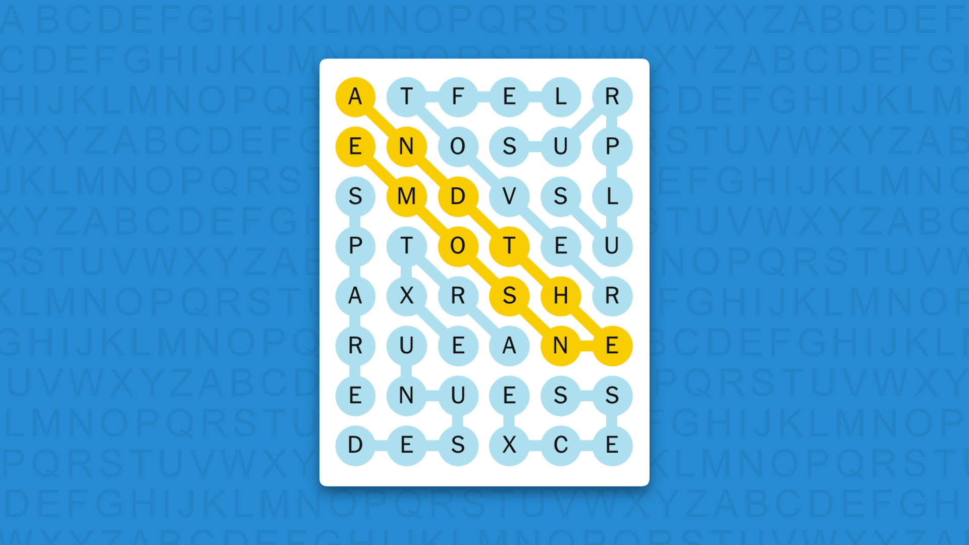 NYT Strands answer for game 873 on a blue background