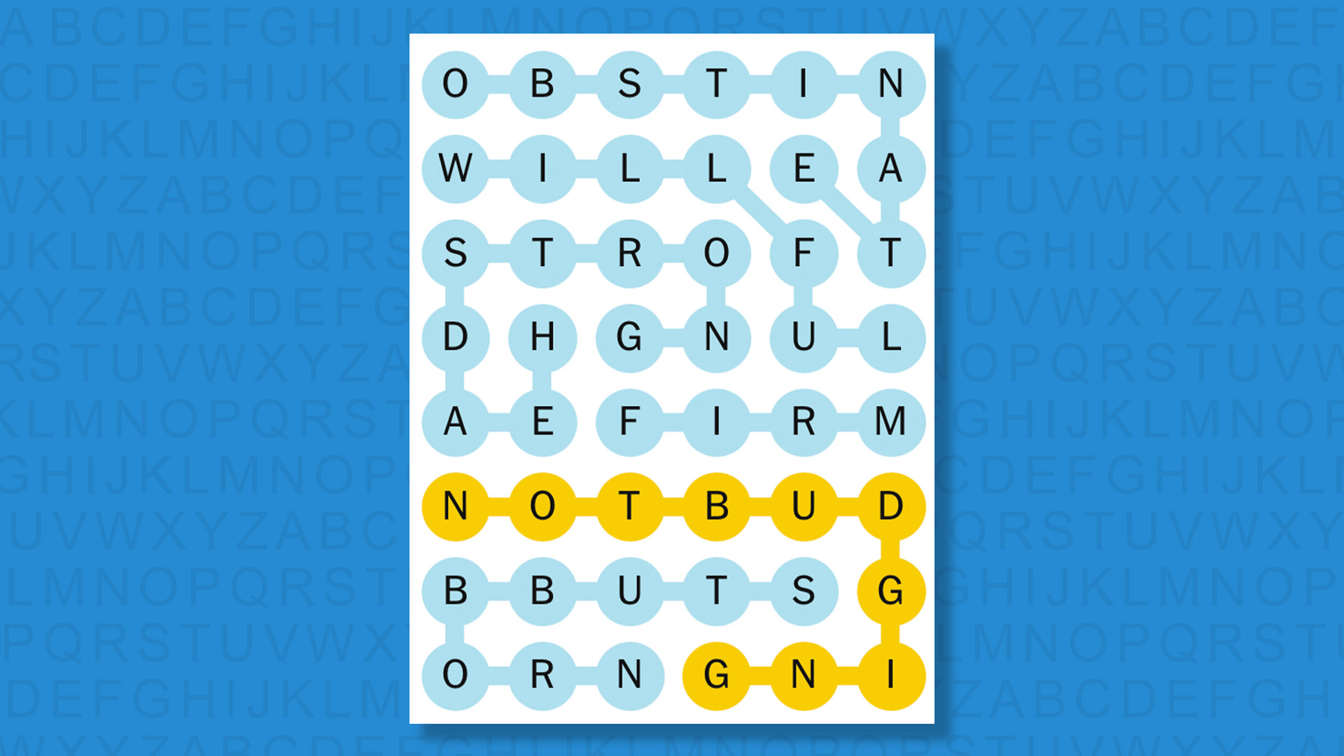 NYT Strands answer for game 852 on a blue background