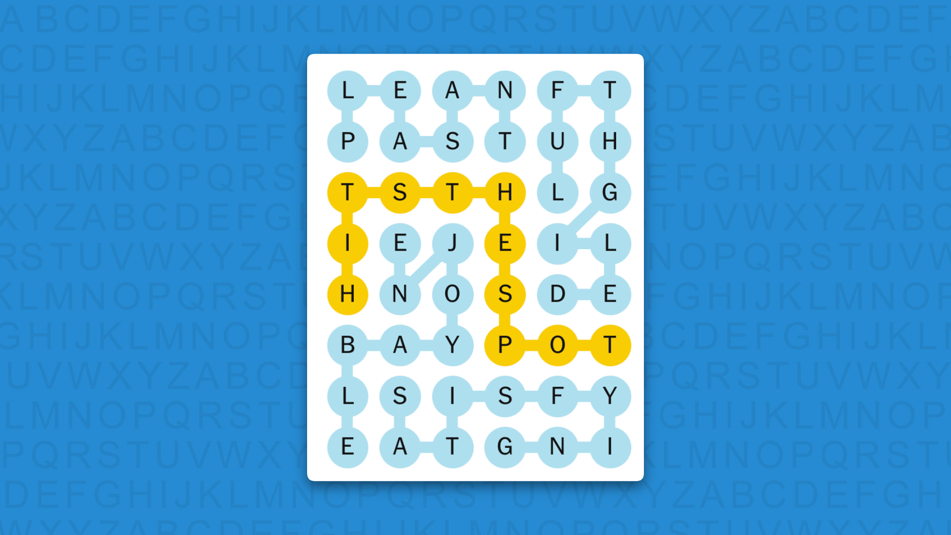 NYT Strands answer for game 862 on a blue background