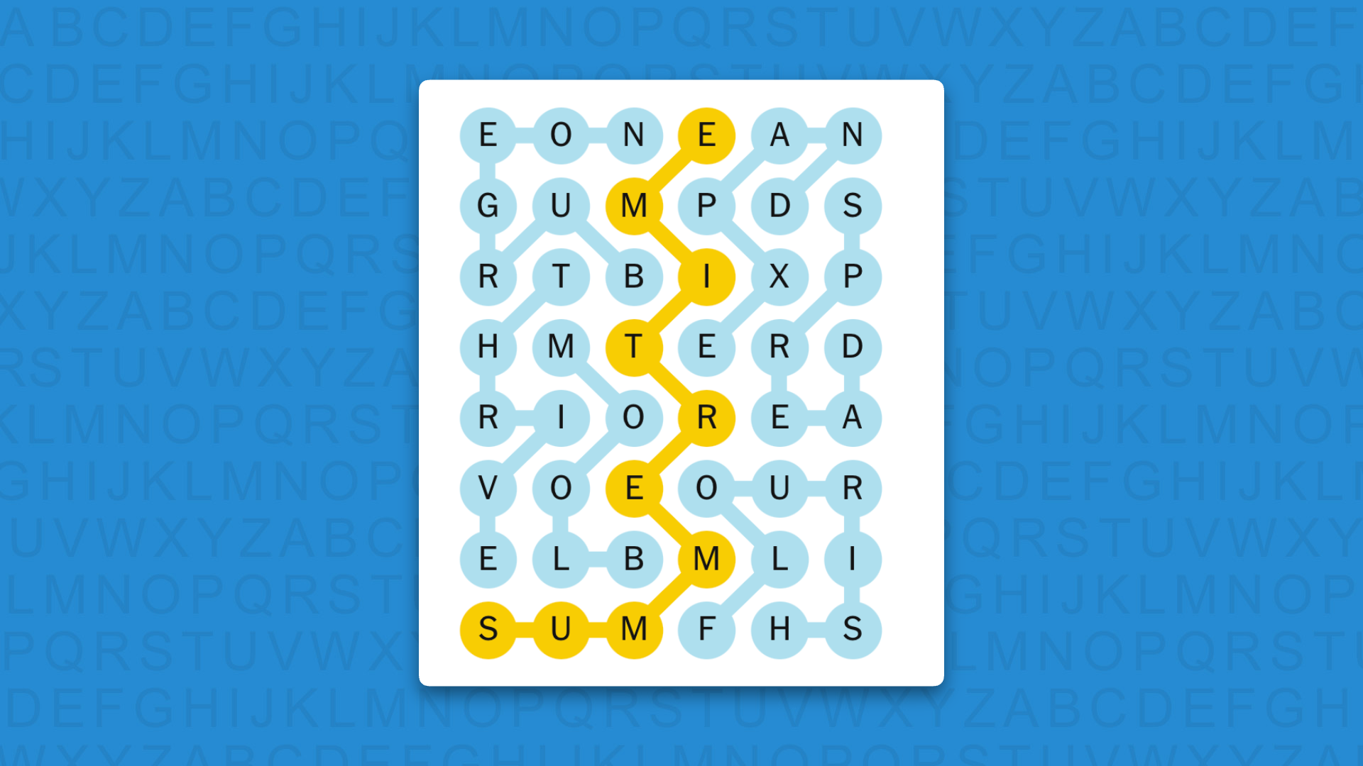 NEW Strands answer for game 855 on a blue background