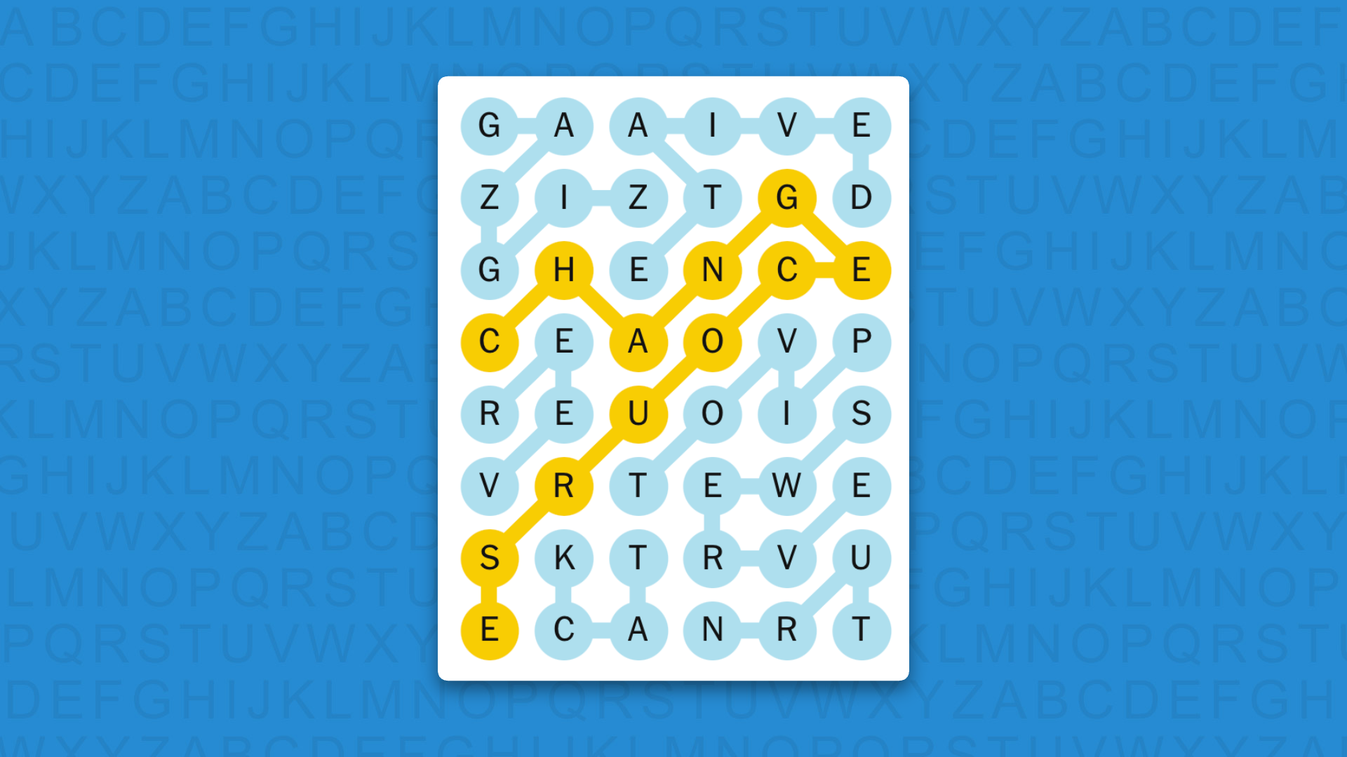 NYT Strands answer for game 865 on a blue background