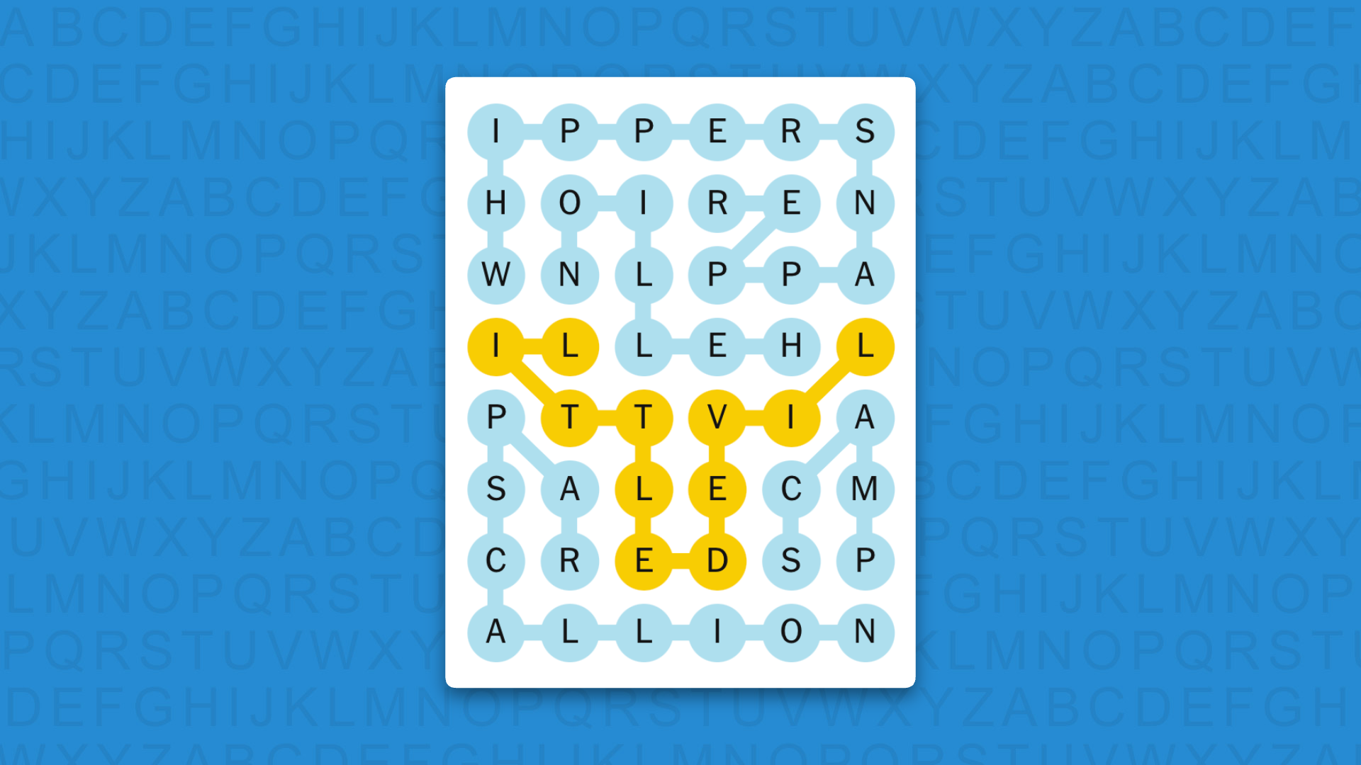 NYT Strands answer for game 857 on a blue background